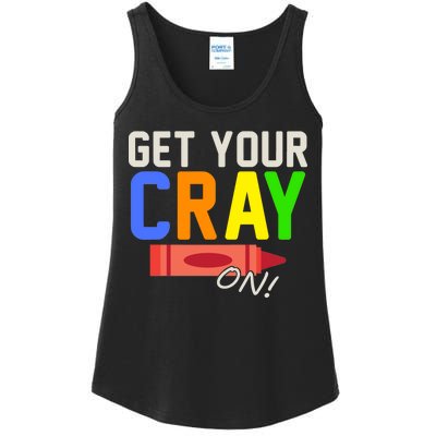 Get Your Cray-On! Fun Back To School Ladies Essential Tank