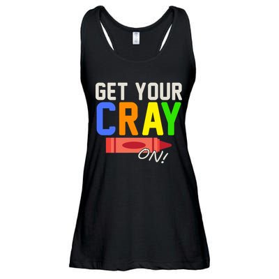Get Your Cray-On! Fun Back To School Ladies Essential Flowy Tank