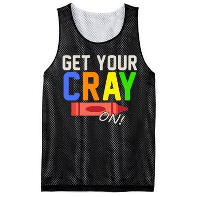 Get Your Cray-On! Fun Back To School Mesh Reversible Basketball Jersey Tank