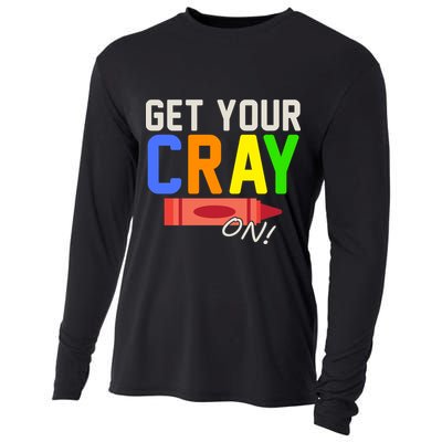 Get Your Cray-On! Fun Back To School Cooling Performance Long Sleeve Crew