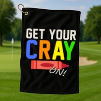 Get Your Cray-On! Fun Back To School Golf Towel