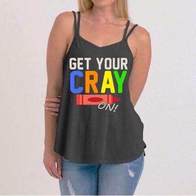 Get Your Cray-On! Fun Back To School Women's Strappy Tank