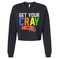 Get Your Cray-On! Fun Back To School Cropped Pullover Crew