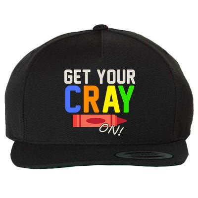 Get Your Cray-On! Fun Back To School Wool Snapback Cap