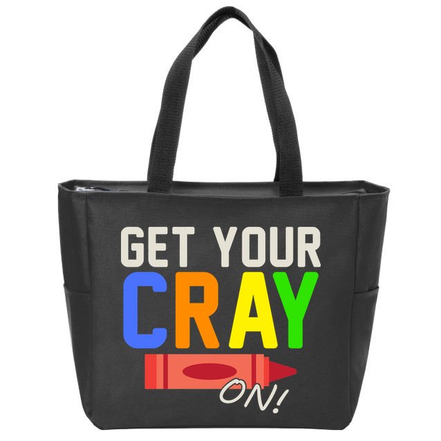Get Your Cray-On! Fun Back To School Zip Tote Bag