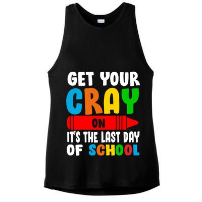 Get Your Crayon It's The Last Day Of School Ladies PosiCharge Tri-Blend Wicking Tank
