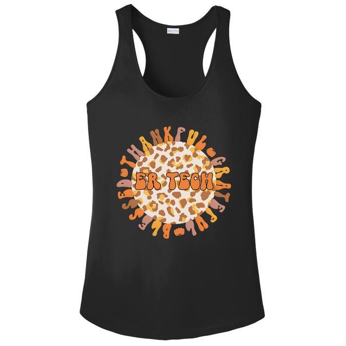 Grateful ER Tech Celebrating Thanksgiving in the Emergency Room Ladies PosiCharge Competitor Racerback Tank