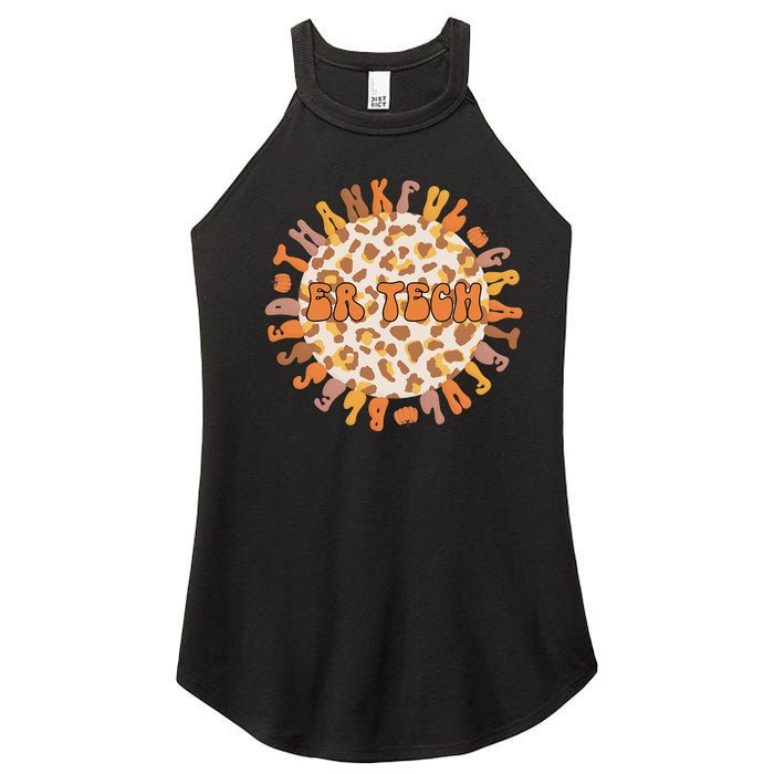 Grateful ER Tech Celebrating Thanksgiving in the Emergency Room Women's Perfect Tri Rocker Tank