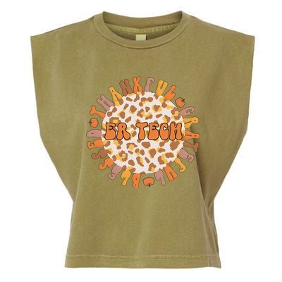 Grateful ER Tech Celebrating Thanksgiving in the Emergency Room Garment-Dyed Women's Muscle Tee