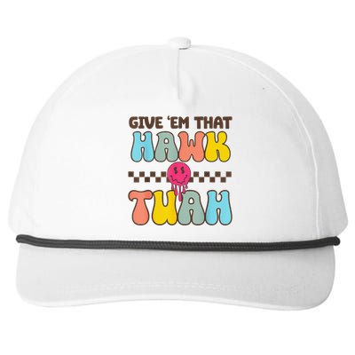 Give Em That Hawk Tuah Snapback Five-Panel Rope Hat