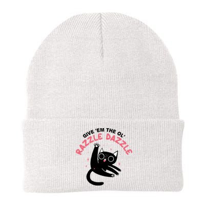 Give Em The Ol Razzle Dazzle Cat Funny Beanie
