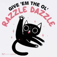 Give Em The Ol Razzle Dazzle Cat Funny Mesh Reversible Basketball Jersey Tank