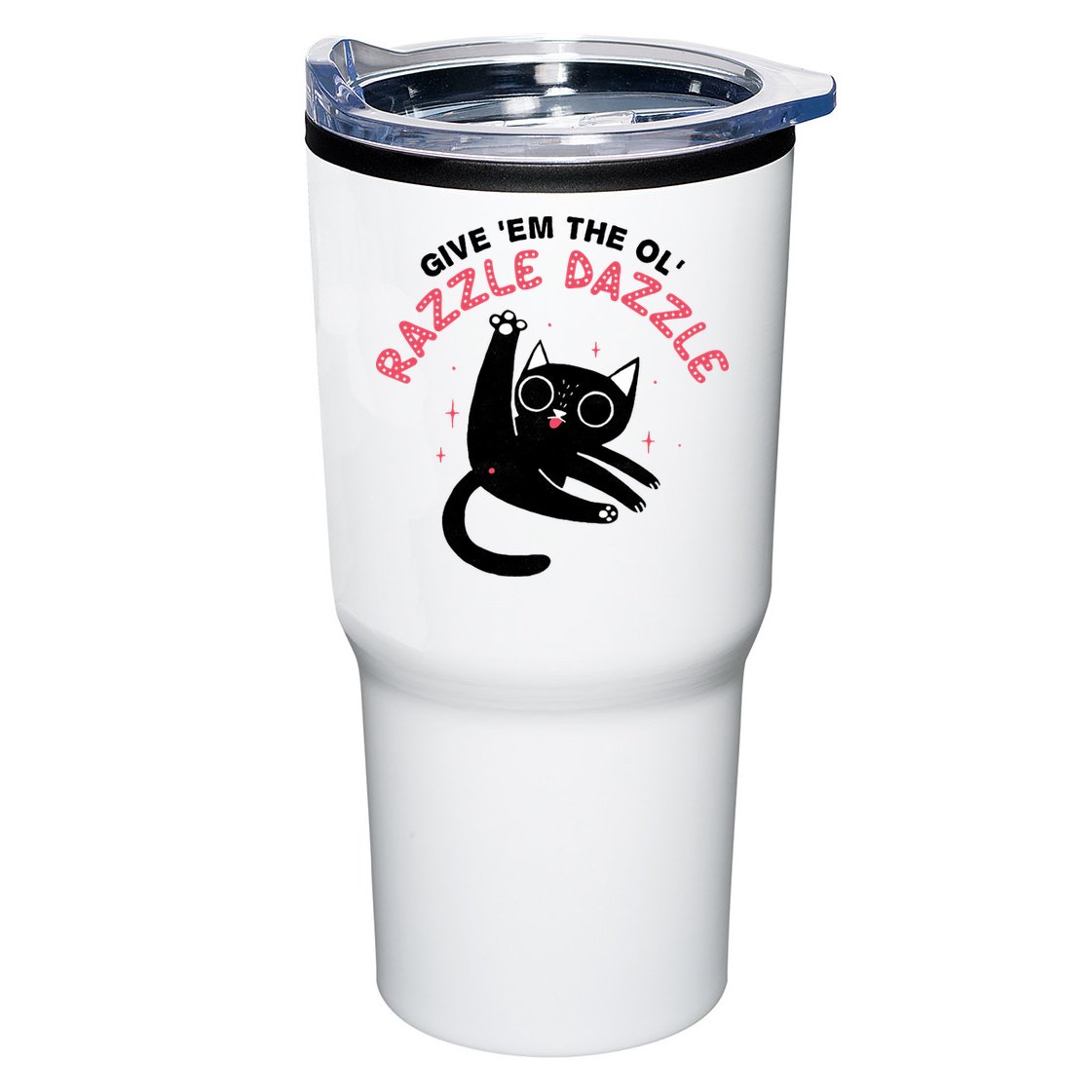 Give Em The Ol Razzle Dazzle Cat Funny Tumbler