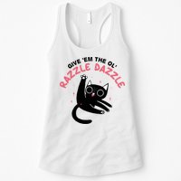 Give Em The Ol Razzle Dazzle Cat Funny Womens Tank Top