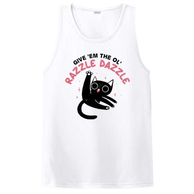 Give Em The Ol Razzle Dazzle Cat Funny PosiCharge Competitor Tank