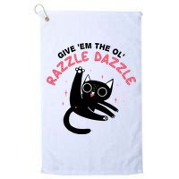Give Em The Ol Razzle Dazzle Cat Funny Golf Towel