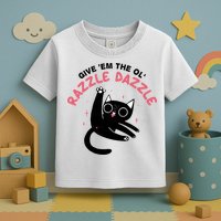 Give Em The Ol Razzle Dazzle Cat Funny Toddler T-Shirt