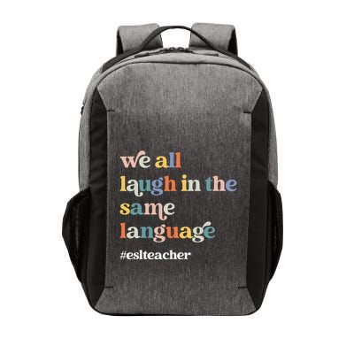 Groovy Esl Teacher Esol Student Back To School First Day Vector Backpack