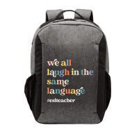 Groovy Esl Teacher Esol Student Back To School First Day Vector Backpack