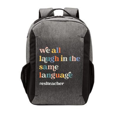 Groovy Esl Teacher Esol Student Back To School First Day Vector Backpack