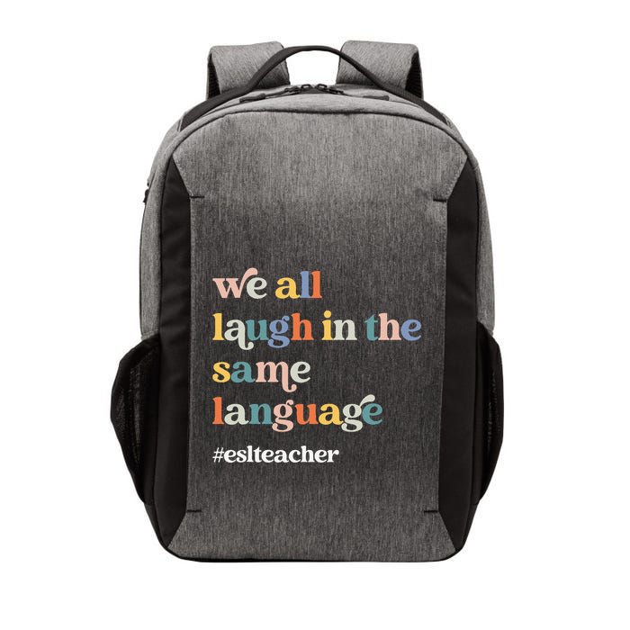 Groovy Esl Teacher Esol Student Back To School First Day Vector Backpack