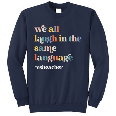 Groovy Esl Teacher Esol Student Back To School First Day Sweatshirt