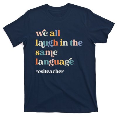 Groovy Esl Teacher Esol Student Back To School First Day T-Shirt