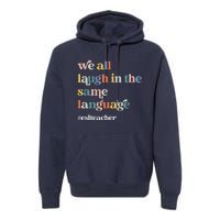 Groovy Esl Teacher Esol Student Back To School First Day Premium Hoodie