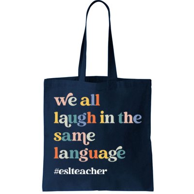 Groovy Esl Teacher Esol Student Back To School First Day Tote Bag