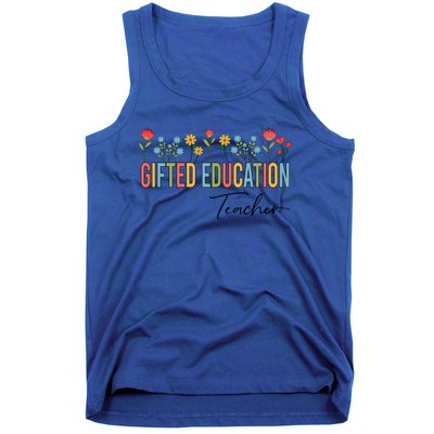 Gifted Education Teacher Wildflowers Back To School Gift Tank Top