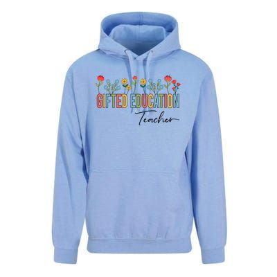 Gifted Education Teacher Wildflowers Back To School Gift Unisex Surf Hoodie