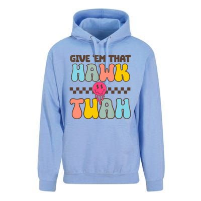 Give Em That Hawk Tuah Spit On That Thing Unisex Surf Hoodie