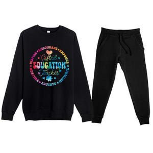 Gifted Education Teacher Appreciation Week Back To School Gift Premium Crewneck Sweatsuit Set