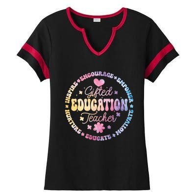 Gifted Education Teacher Appreciation Week Back To School Gift Ladies Halftime Notch Neck Tee