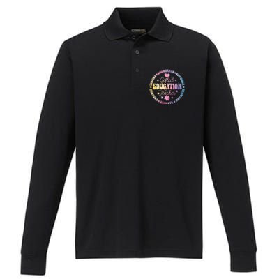 Gifted Education Teacher Appreciation Week Back To School Gift Performance Long Sleeve Polo