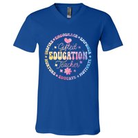 Gifted Education Teacher Appreciation Week Back To School Gift V-Neck T-Shirt