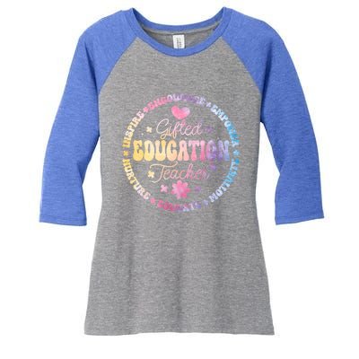 Gifted Education Teacher Appreciation Week Back To School Gift Women's Tri-Blend 3/4-Sleeve Raglan Shirt