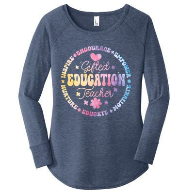 Gifted Education Teacher Appreciation Week Back To School Gift Women's Perfect Tri Tunic Long Sleeve Shirt