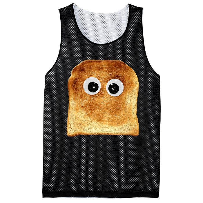 Googly Eye Toast Bread Eater Vegetarian Costume Funny Silly Mesh Reversible Basketball Jersey Tank