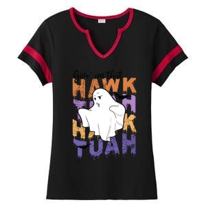 Give Em That Tuah Funny Halloween Ladies Halftime Notch Neck Tee