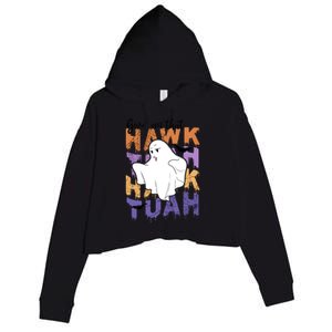 Give Em That Tuah Funny Halloween Crop Fleece Hoodie