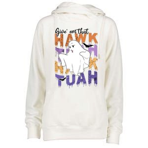 Give Em That Tuah Funny Halloween Womens Funnel Neck Pullover Hood