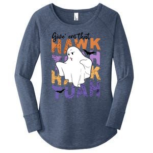 Give Em That Tuah Funny Halloween Women's Perfect Tri Tunic Long Sleeve Shirt