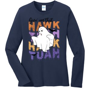 Give Em That Tuah Funny Halloween Ladies Long Sleeve Shirt