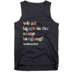 Groovy Esl Teacher Esol Student Back To School First Day Tank Top