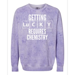 Getting Lucky Requires Chemistry Colorblast Crewneck Sweatshirt