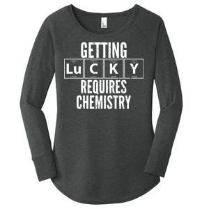 Getting Lucky Requires Chemistry Women's Perfect Tri Tunic Long Sleeve Shirt