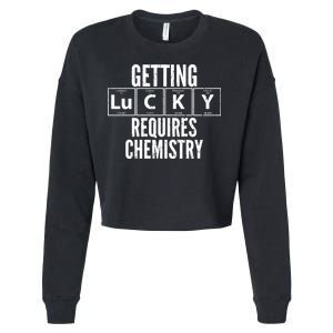 Getting Lucky Requires Chemistry Cropped Pullover Crew