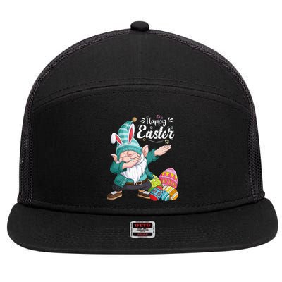 Gnome Easter Women Happy Easter Outfit Easter 7 Panel Mesh Trucker Snapback Hat