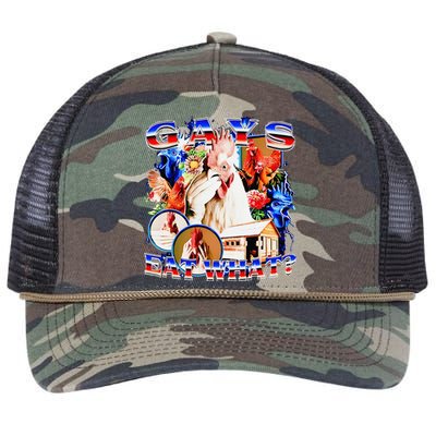 Gays Eat What Chicken Retro Rope Trucker Hat Cap